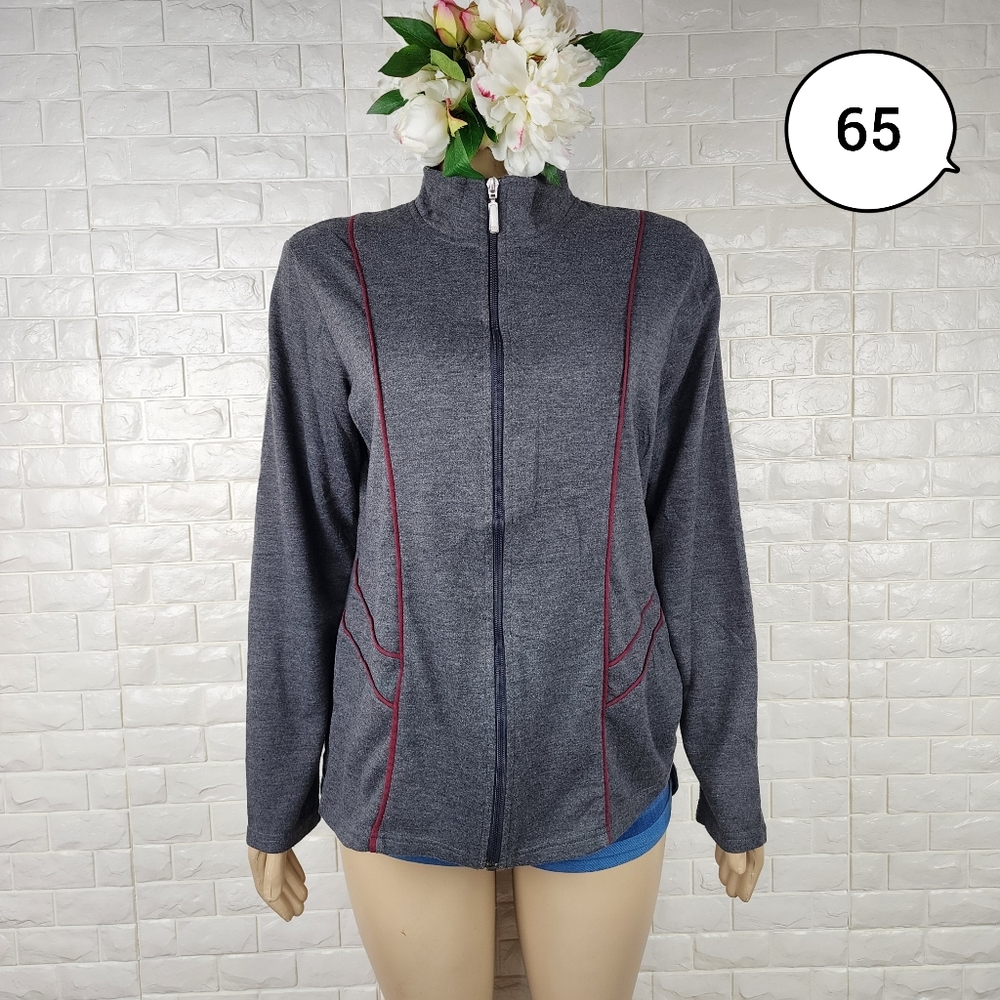metro style gray xl full zip sweatshirt